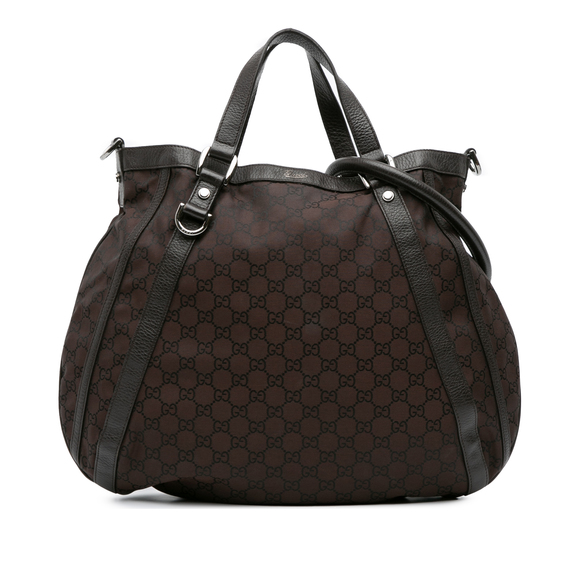 Pre-Loved Gucci GG Canvas Abbey D Ring Convertible Satchel - Picture 1 of 12